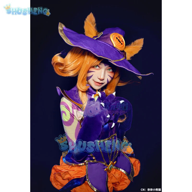 Game Lol Neeko Cosplay Costume Ears, hats, tail,accessories Halloween party funny and cute uniform Neeko Woman Man Set