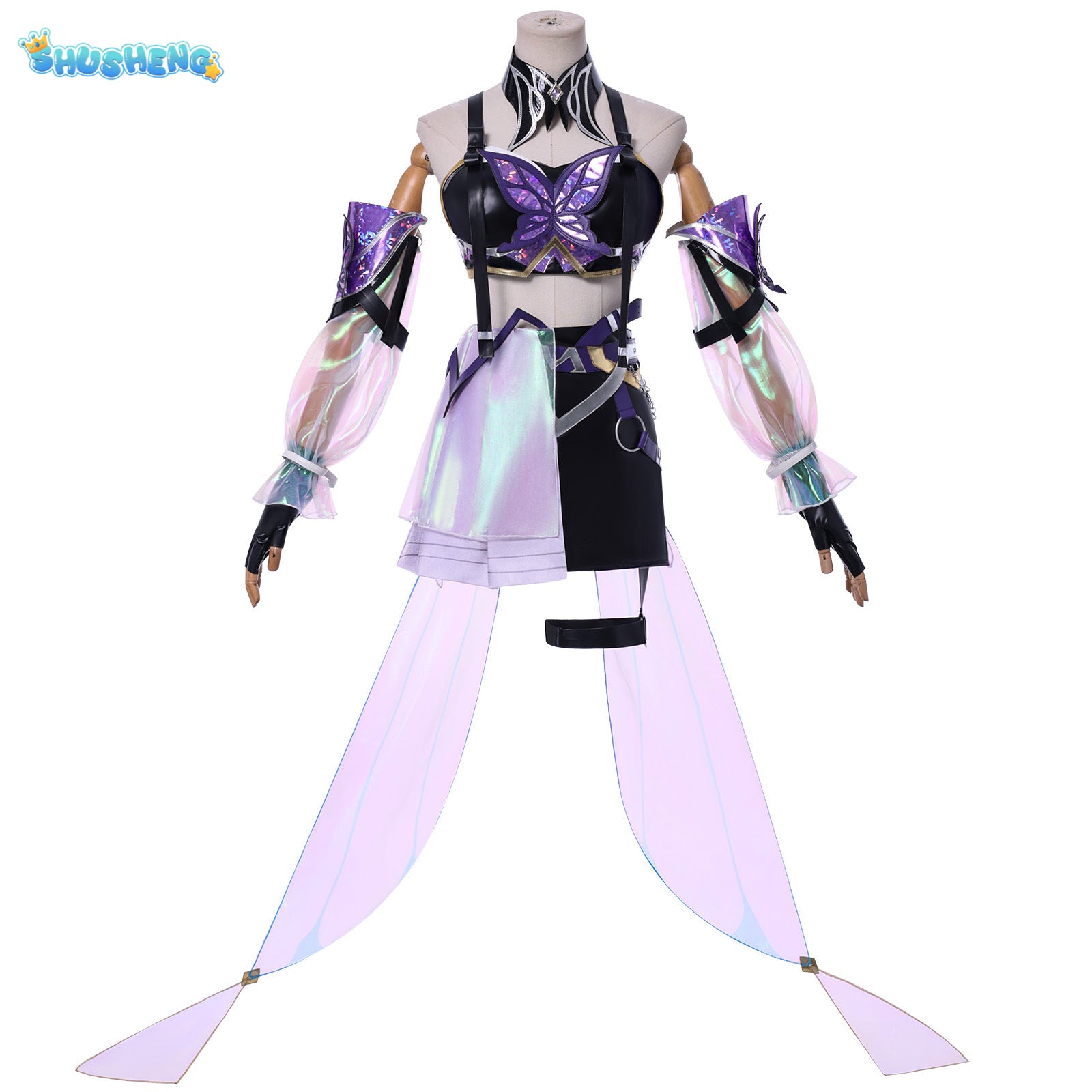 New Honor Of Kings A Ke Cosplay Costume Tops Skirt Sleeves Set For Game Party Custom Made