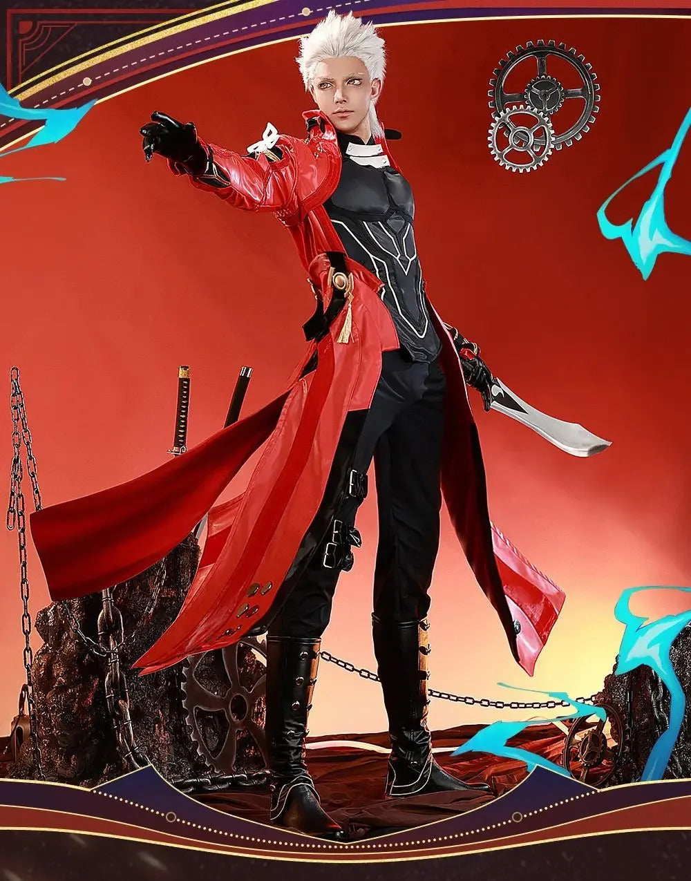 Honkai:Star Rail FATE Archer Cosplay Costume Uniform Halloween Carnival Party Christmas Play Role Clothes Clothing for Men