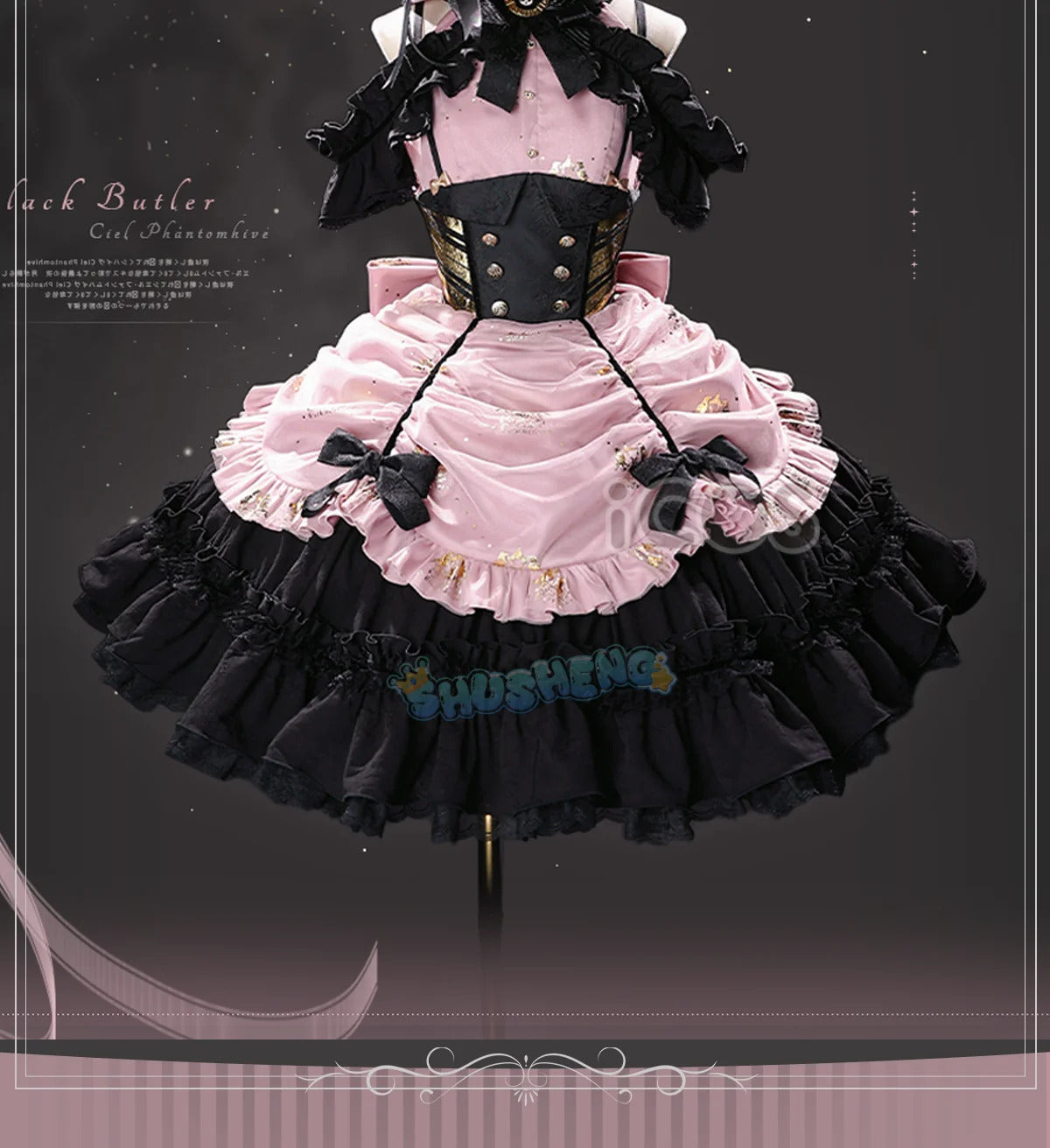 Ciel Phantomhive cosplay costume fashion dress anime Black Butler women rode play clothes costumes for girls size S-XL 2024 New