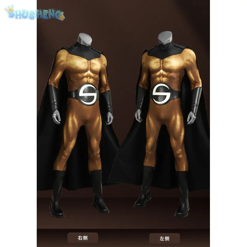 Movie Sentry Robert Reynolds Cosplay Thunder cos bolts Costume Jumpsuit waist cover cloak hand guard set Halloween Man uniform