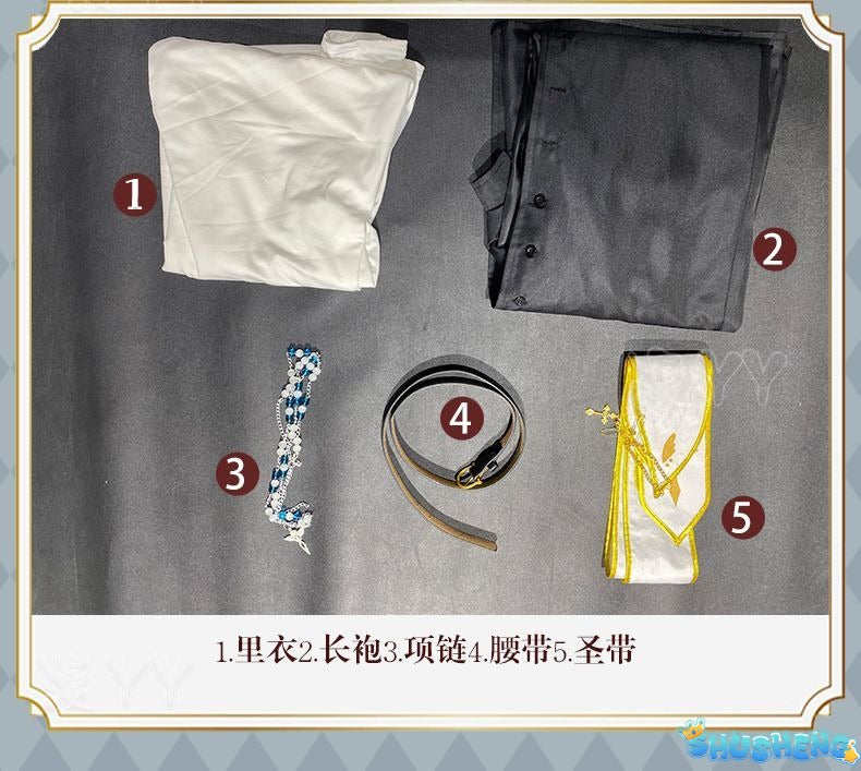 Anime VTuber Kanae nijisanji Uniform Any Size Cosplay Costume Priest Costume With Necklace