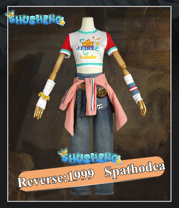 Anime game Reverse:1999 Spathodea Cospaly wig Costume Spathodea Cos Hallowen Party Uniform Role play Full Set