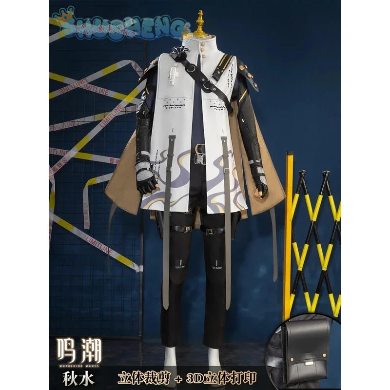 Wuthering Waves Aalto Intelligence Merchant Cosplay Costume Fashionable Handsome Accessories Props Halloween Party Men Uniform