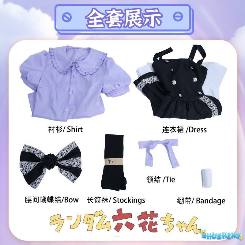 Rikka Takanashi Cosplay Costume Summer Gothic Dress Wig Halloween sweet girl New uniform Hero Cos