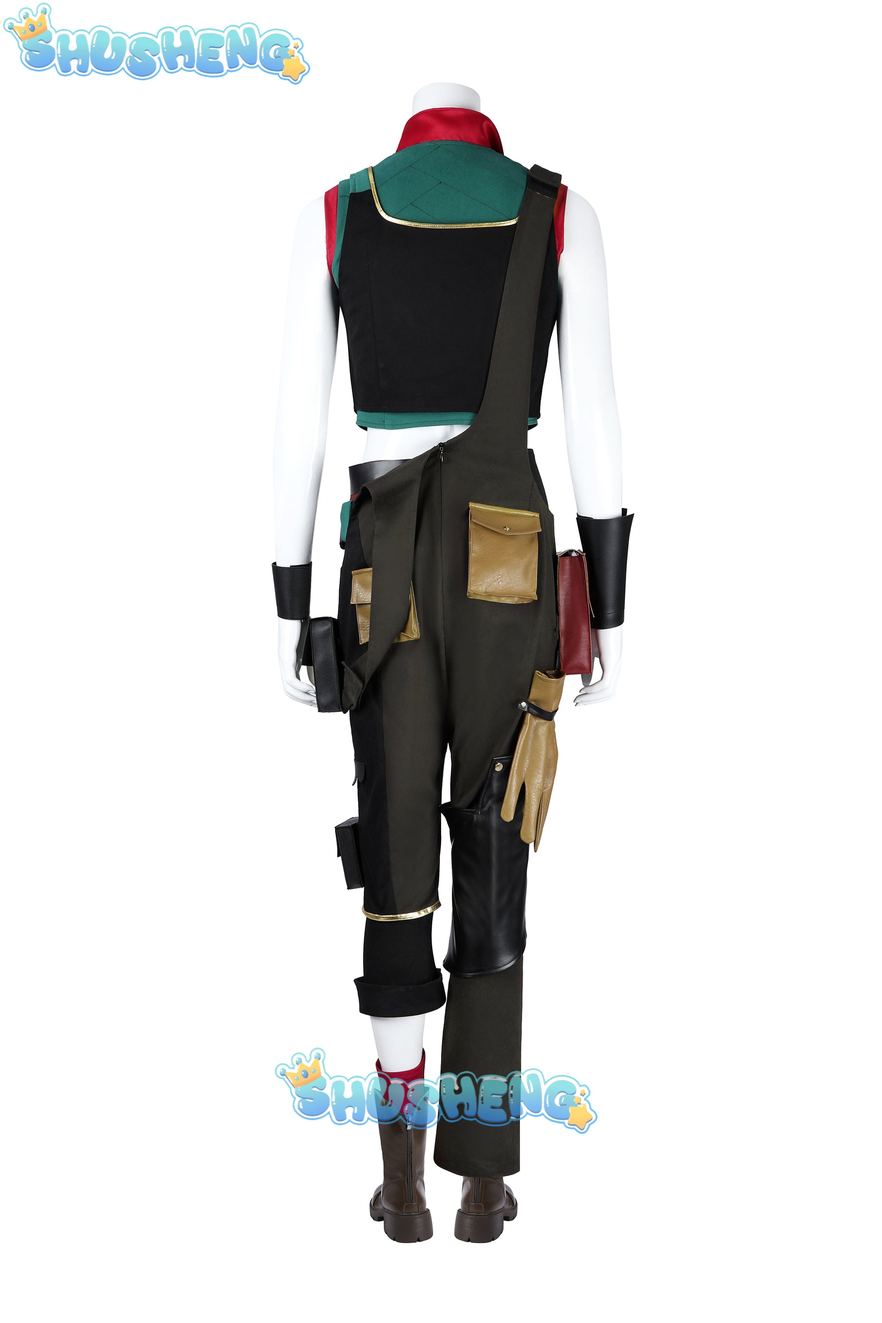 Anime Game LOL Arcane Powder Cosplay Jinx Costume Uniform Coat Pants Blue Wigs Headwear For Girls
