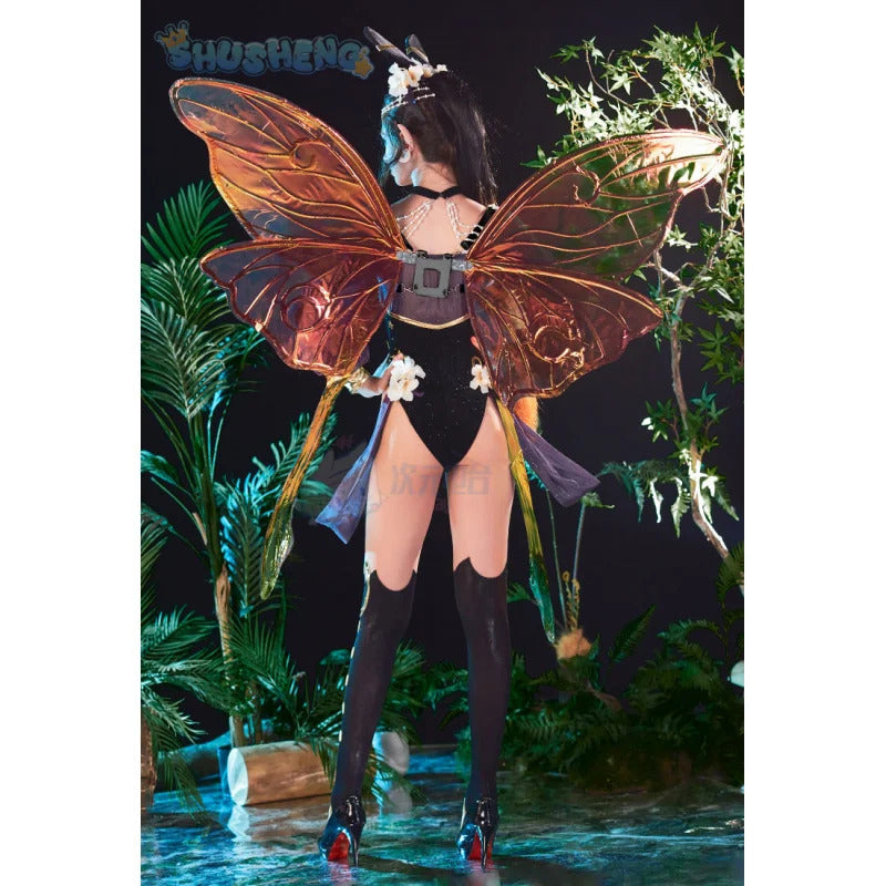 Anime Umbreon cosplay 2024 latest costume wings wig headband sexy dress girl Halloween party set