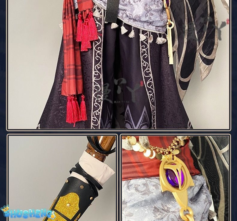 Game Identity V Antiquarian Qi Shiyi Cosplay Costume Crow Cosplay Black Uniforms Halloween Party Role Play Outfit Suit for Woman
