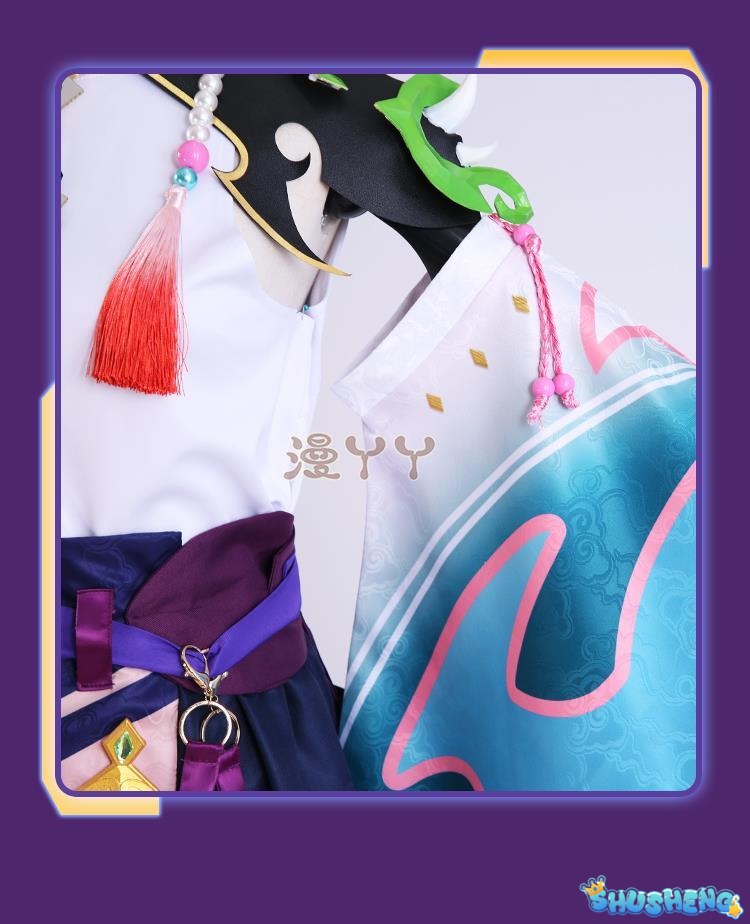 Genshin Impact Xiao Cosplay Costume Kimono Uniform Shoes Wig Mask Cosplay Anime Game Halloween Costumes for Men Women
