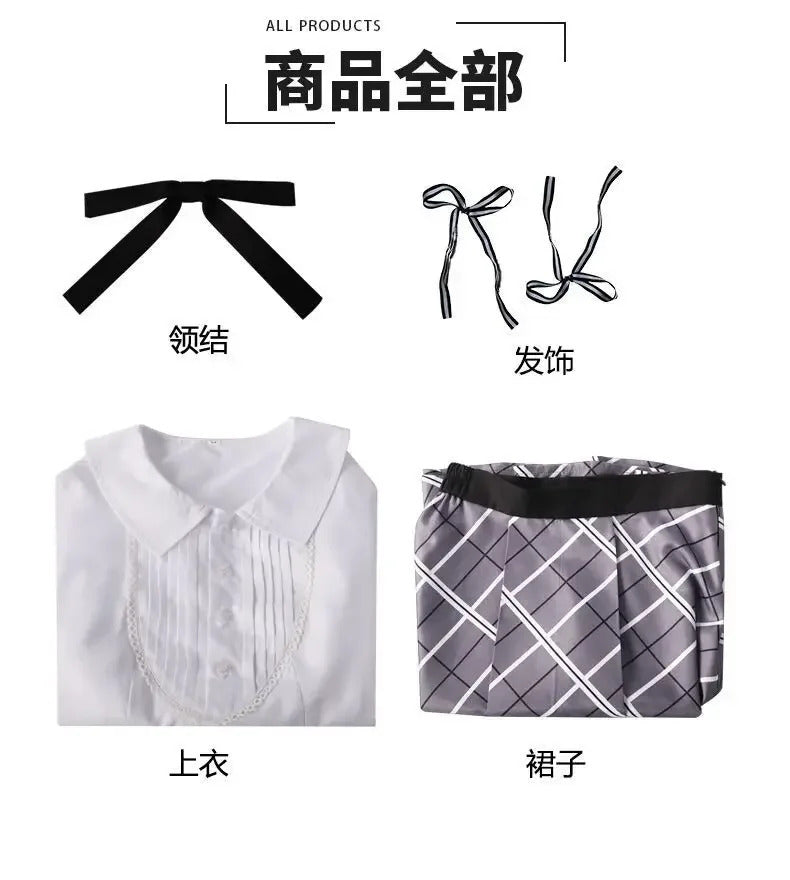 BanG Dream!Sakiko Togawa Cosplay Oblivionis Costume Campus JK Uniform Shirt Skirt Tie Set Halloween Party Sweet Girl clothing