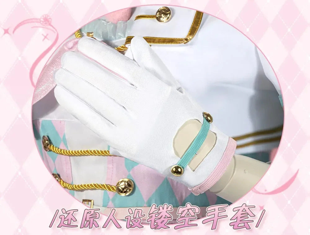 Anime BanG Dream! Kokoro Tsurumaki Cosplay Costume Dress Hat Glove Coat Hat Props Full Set Halloween Sweet Woman Lolita Uniform