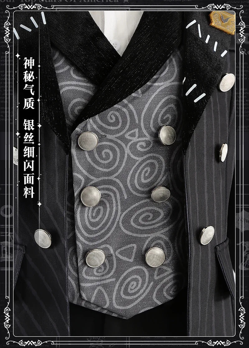Twisted Wonderland idia Cosplay Costume Coat vest shirt pants tie brooch glove set Halloween high-quality Woman Man idia uniform