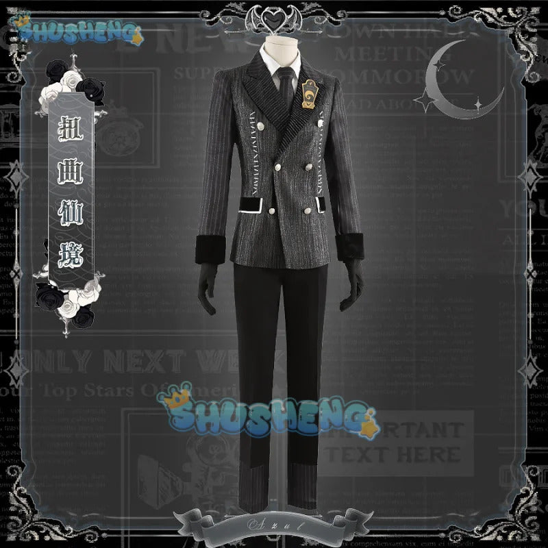 Twisted-Wonderland Azul Ashengrotto Cosplay Costume Uniform Halloween Carnival Party Christmas Play Role Clothes Clothing