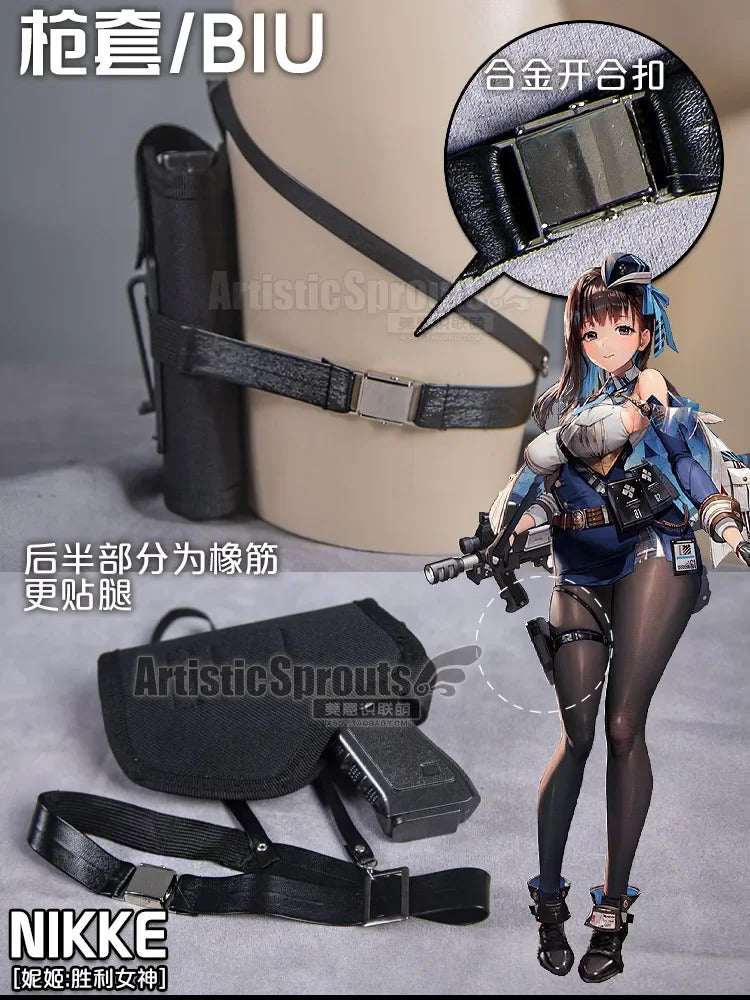 Nikke: Goddess of Victory Cosplay Marianne Costume Marian Women sexy bag buttocks skirt shirt tie hat socks Halloween uniform