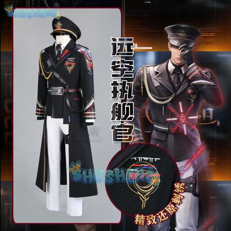 Shusheng-R Love And Deepspace Caleb Cosplay Costume Far Air Naval Officer Uniform Halloween Party for Women Men Carnival