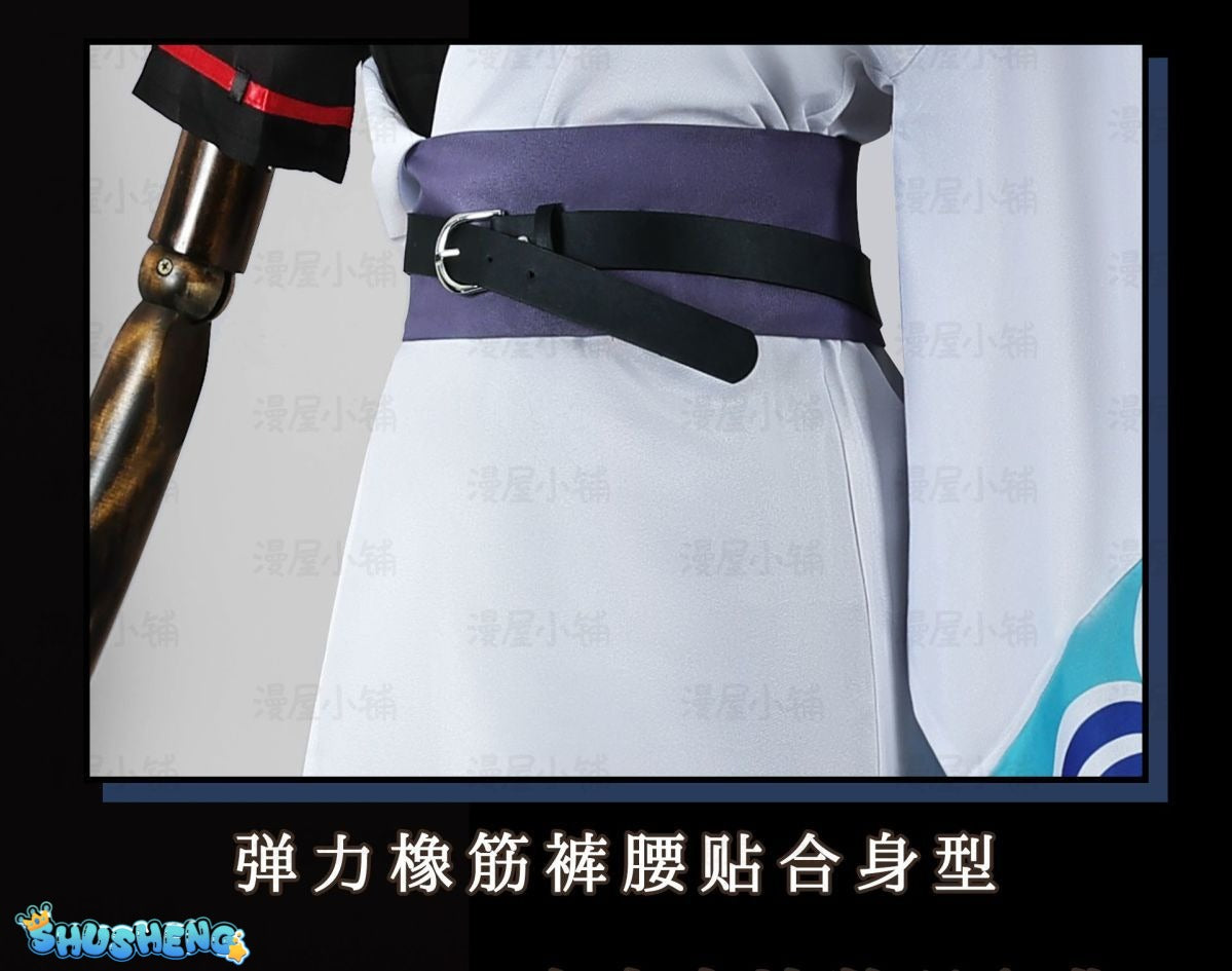 Gintama Anime Sakata Gintoki Cosplay Costume Wig Kimono Top Pants Cos Convention Halloween Christmas