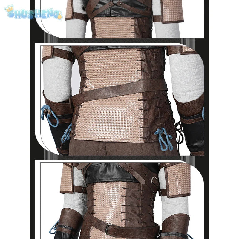 Witcher 3:Wild Hunt Geralt Cosplay Geralt of Rivia Costume Men Vest pants jacket armor belt gloves full set Halloween uniform