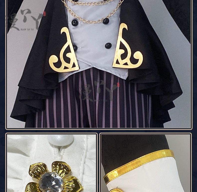 Game Identity V Demi Bourbon Cosplay Costume Barmaid True Proof New Skin Uniforms Costume Suits Black Clothes