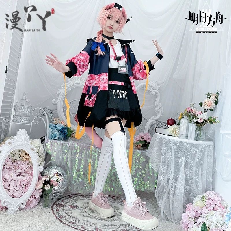 Anime Goldenglow Cosplay Costume Arknights Lovely Goldenglow Uniform Women Outfit Suit Wigs Tail Shoes Cosplay Costume Hot Sale