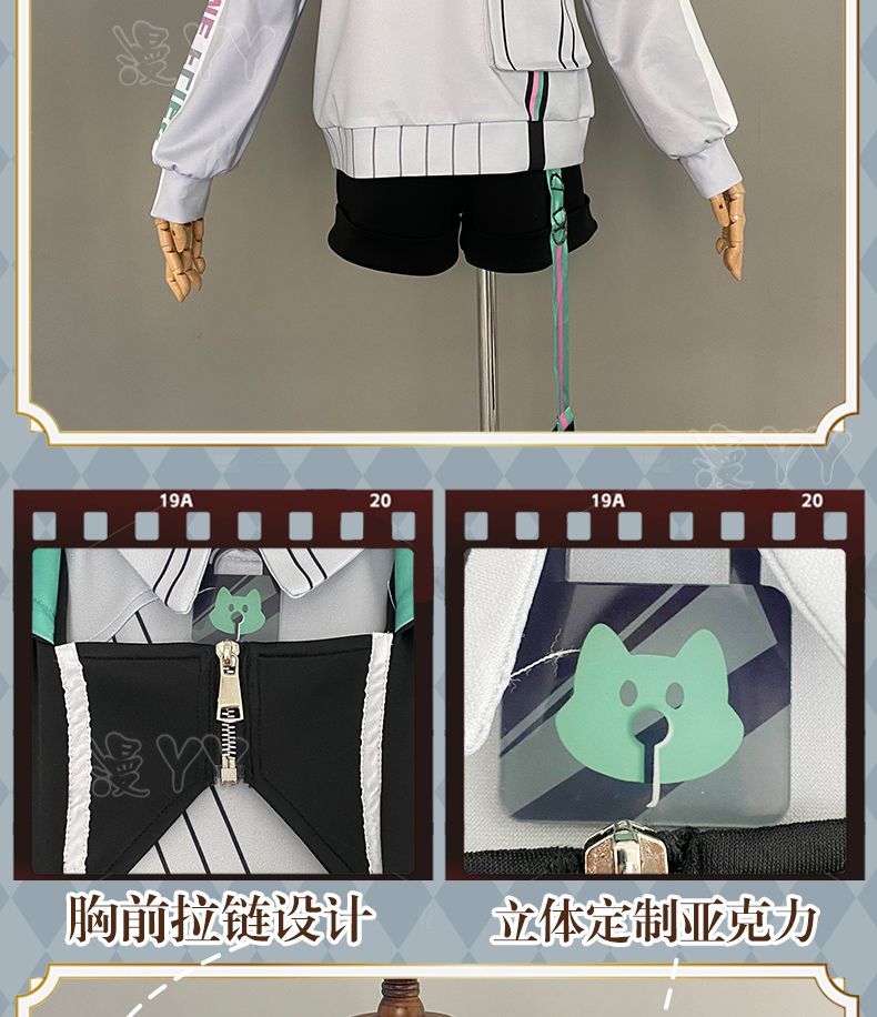 Vtuber VirtuaReal Aza Game Suit Youthful Handsome Fashion Leisure Uniform Cosplay Costume Halloween Party Outfit