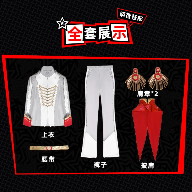Anime Person 5 Akechi Goro Cosplay Costume Strange Thief Uniform Halloween Carnival Party Christmas Play Role Clothes