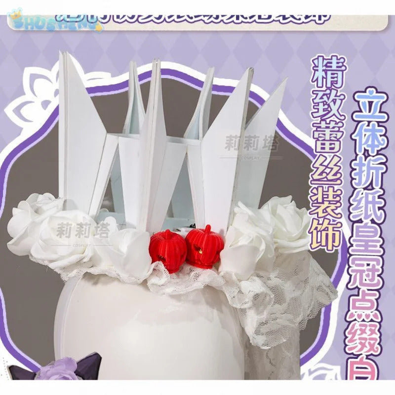 Shusheng-R Game Identity Ⅴ Tracy Reznik Mechanic Cosplay Costume Dress Crown Belt Accessories Prop Set Halloween Party Sweet Girl Uniform