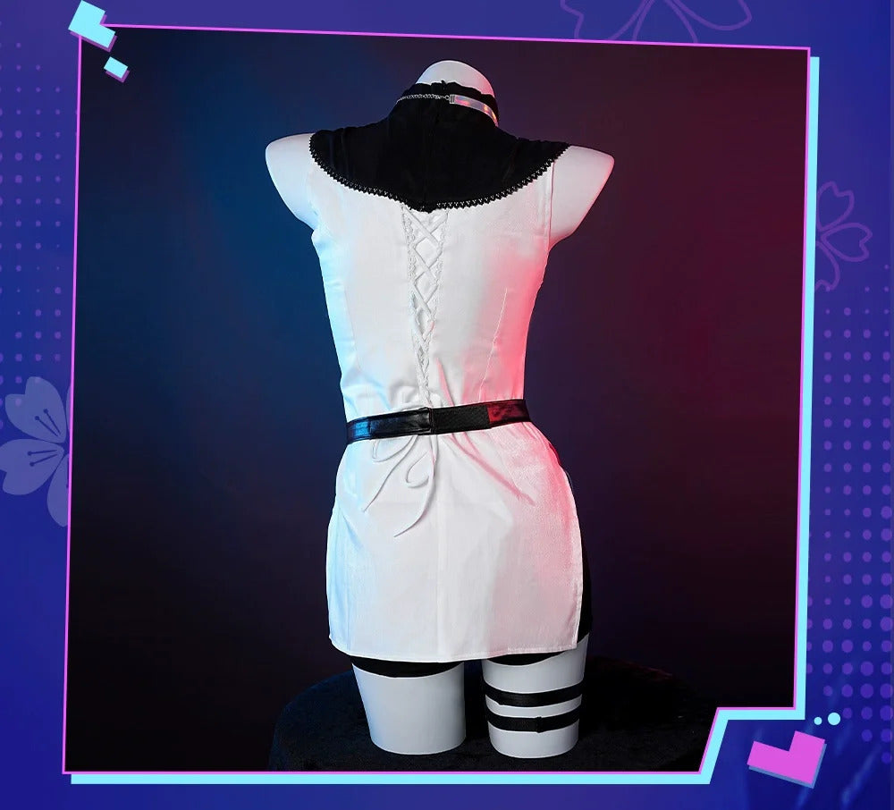 IN STOCK Genshin Impact Yae Miko Cosplay Costume Handsome Leather Jacket Belt Nail Earrings Dress Party Carnival Uniform New Set