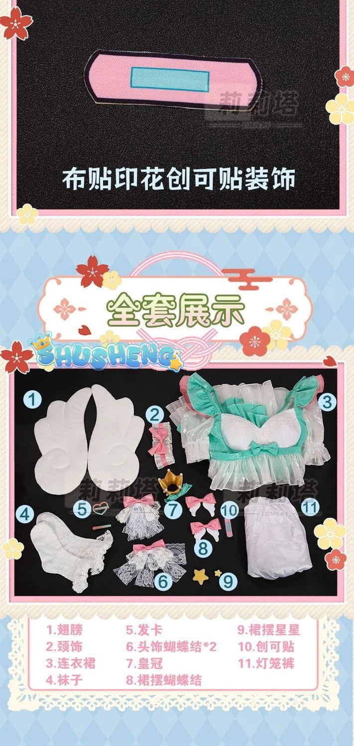 Miku cosplay cute princess Loli dress Miku wig play a full set of dresses for Christmas and Halloween