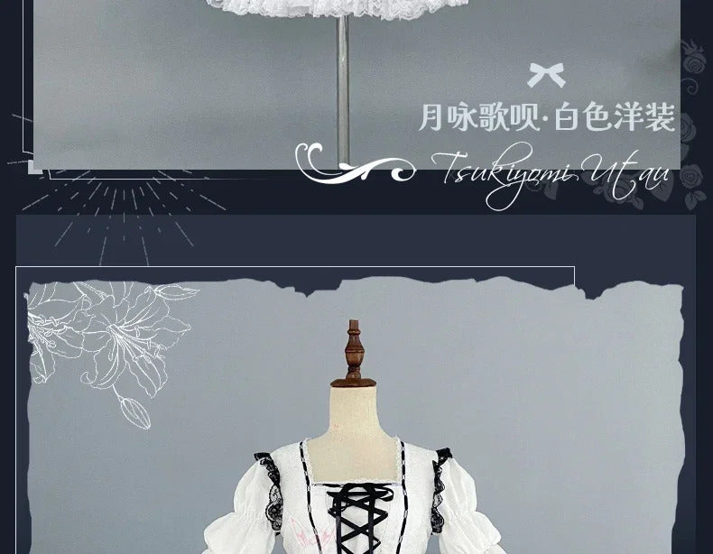 Tsukiyomi Utau Anime Shugo Chara Cosplay Costume Halloween Carnival Sweet Gothic Dress Wig Women Lolita Prop Accessories Uniform