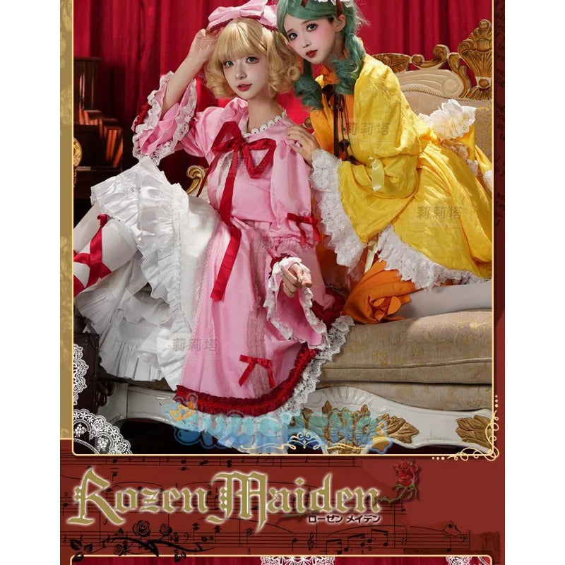 Anime Rozen Maiden Hinaichigo Souseiseki Cosplay Costume Halloween Carnival Sweet and Cute Lolita Dress and Accessories Girl Set