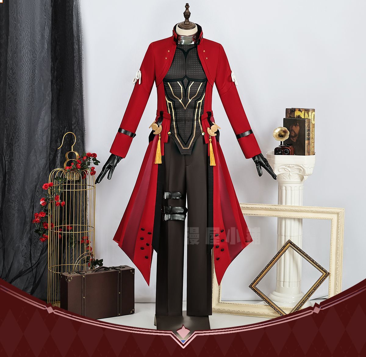 Anime Honkai Star Rail X Fate Stay Night EMIYA Archer Cosplay Costume Wig Top+Pant+Apron Halloween Adult Costumes for Women Men