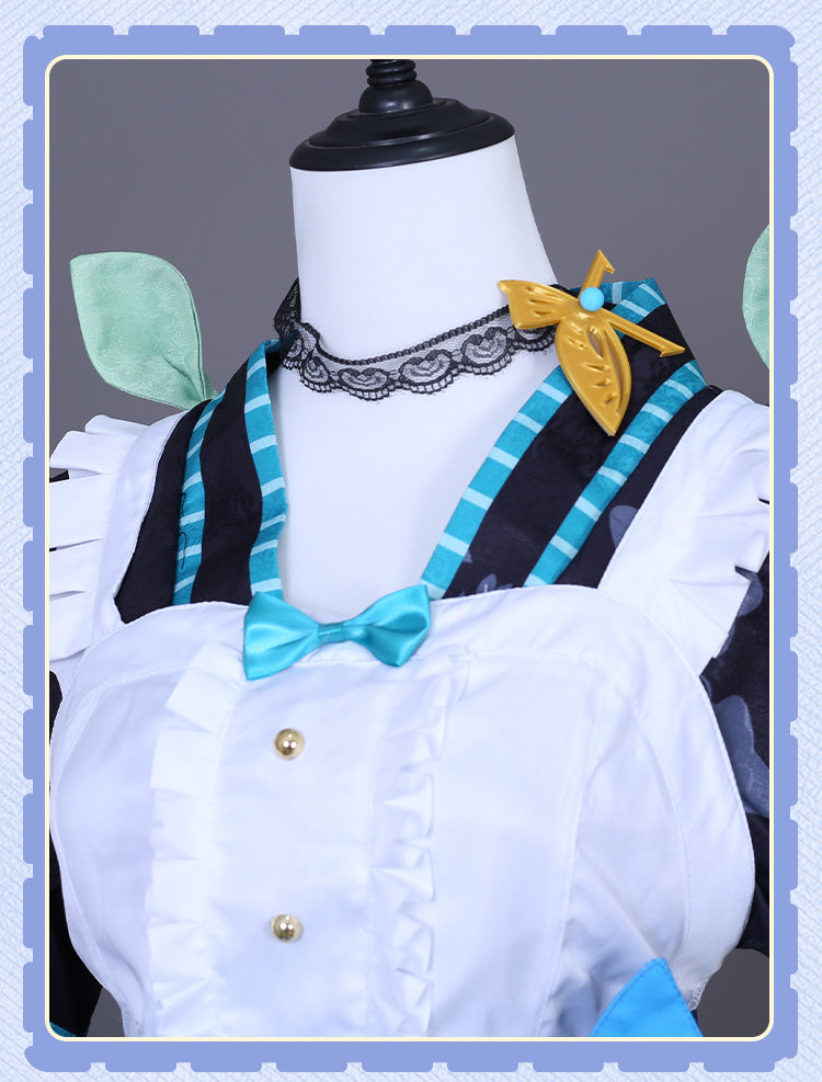 Anime Virtual Idol Pomu Rainpuff Cosplay Costume NIJISANJI EN Lazulight Member Maid Attire Lolita Woman Kawaii Party Suit