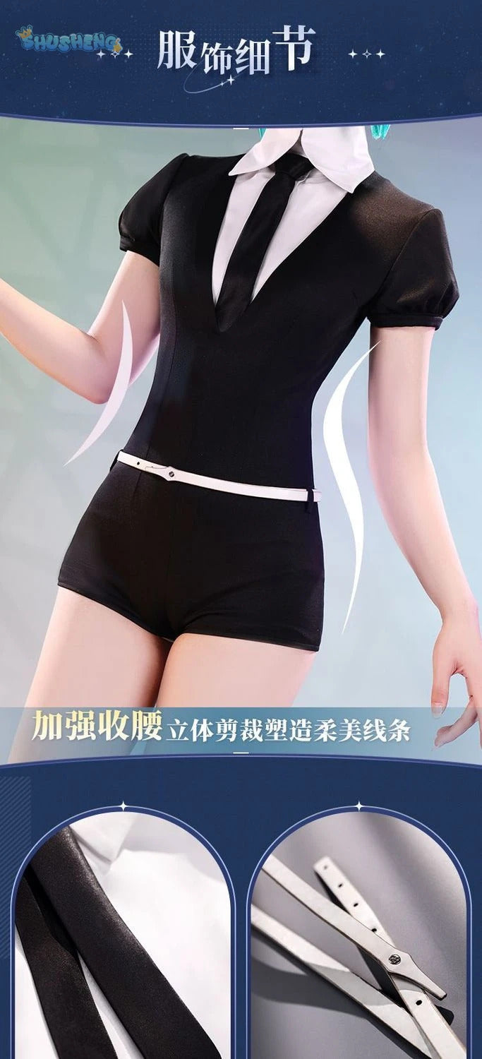 Phosphophyllite Antarcticite Land of the Lustrous Men Women Cosplay Costume Wig Tie Jumpsuit Outfit Uniform Belt