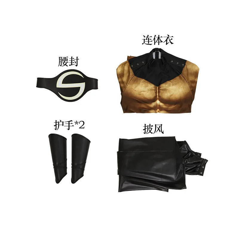 Movie Sentry Robert Reynolds Cosplay Thunder cos bolts Costume Jumpsuit waist cover cloak hand guard set Halloween Man uniform