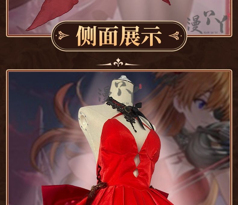 Anime Soryu Asuka Langley Cosplay Costume Shikinami Asuka Red Off Shoulder Dress Gown Ball Evening Suit Halloween