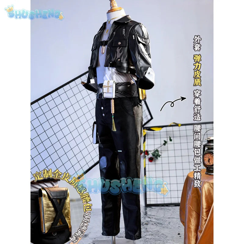 Wuthering Waves Rover Cosplay Costume Wig Male Uniform Main Character Resonator Necklace Halloween Party Women Men Props