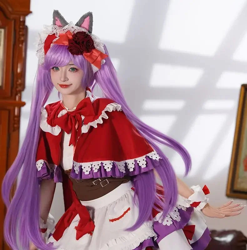 Manaka Laala cosplay 10th Anniversary Christmas red lolita dress Anime Pripara costume party gift girl accessories sweet new set