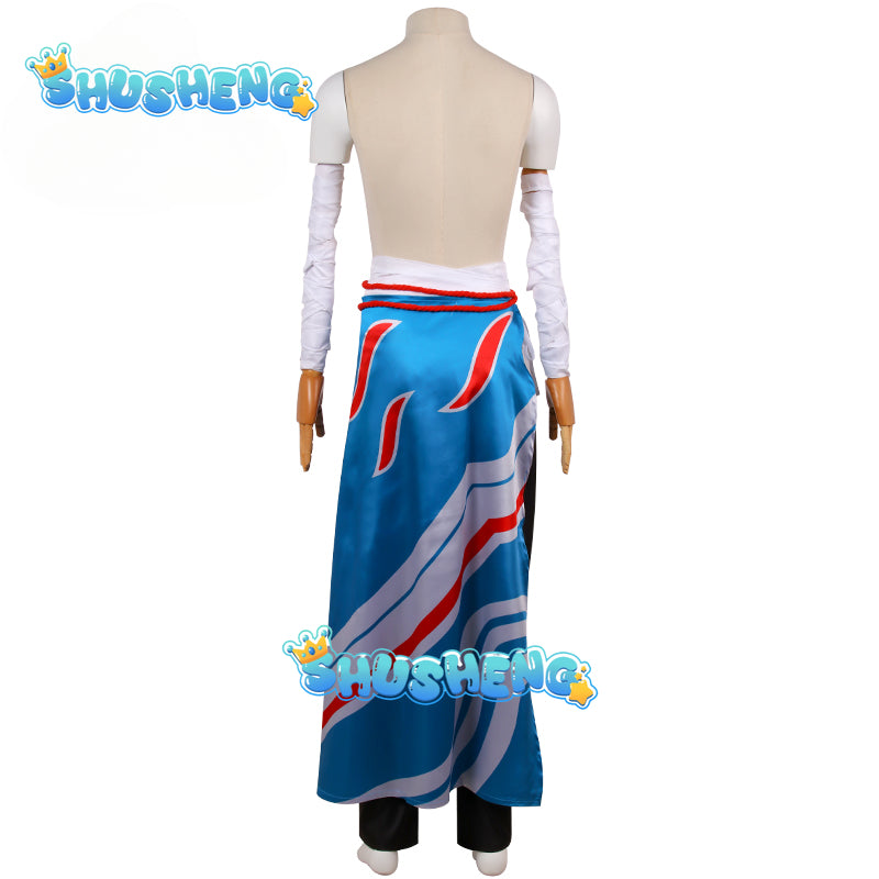 Game LOL Unforgotten Yone Cosplay Costume Wig Skirt Strap Straps Uniform Full Set Adult Man Woman Carnival Halloween Suit