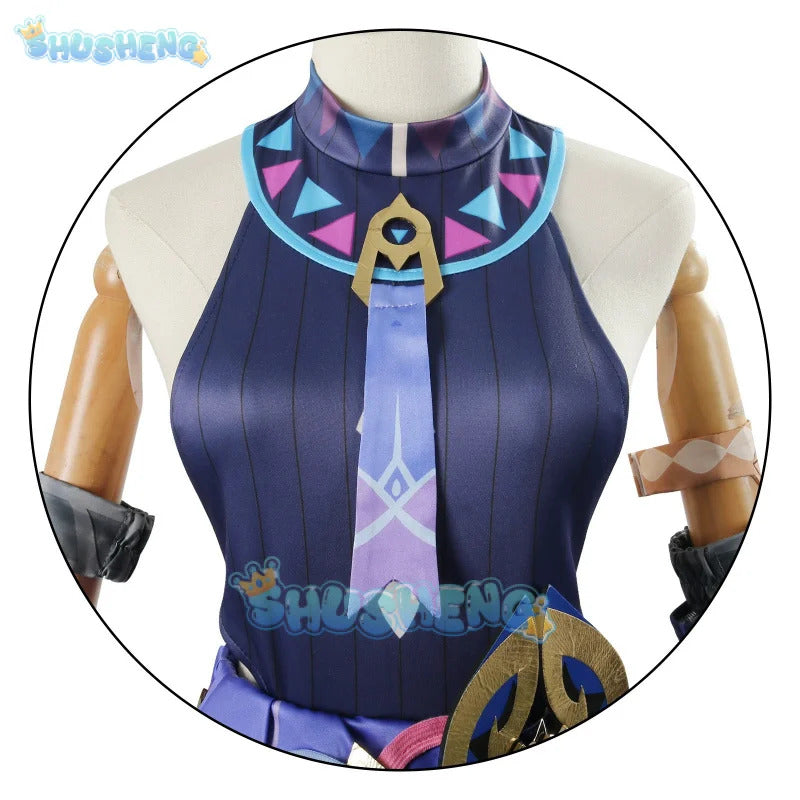Genshin Impact Citlali Cosplay Costume Dress Headwear Game Uniform Masters of The Night-Wind Natlan Halloween Party Women