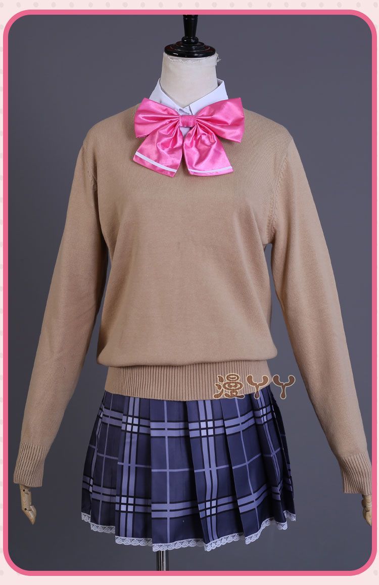 Tsukino Mito Virtual YouTuber VTuber Cosplay JK Uniform Japanese Girls Hairclip Full Set Coat Sweater Costume Woman Outfit Halloween Party