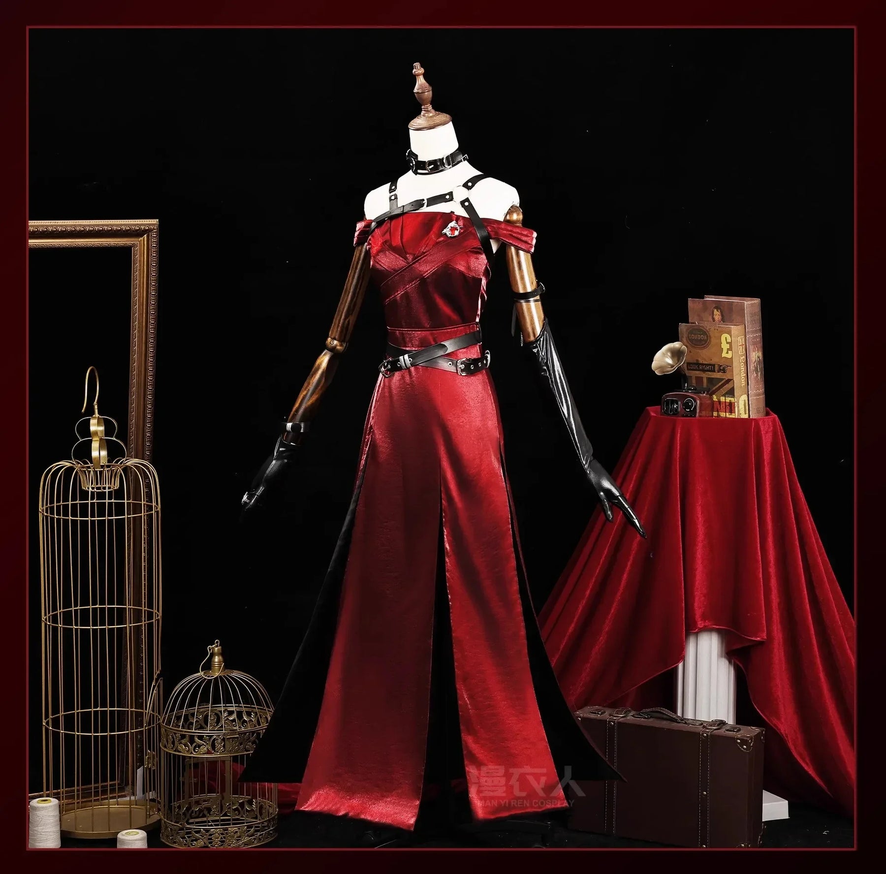 Love and Deepspace Heroines Cosplay Costume Red Dress Enchanting Veil Uniform Sylus Relentless Conqueror MC Halloween Women Girl