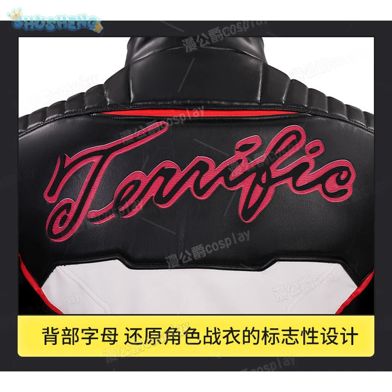Movie Superhero Mister Terrific Cospaly Costume Adult Men's Woman Halloween Fantasy New Uniform Shoes Coat Pants Belt Glove Set