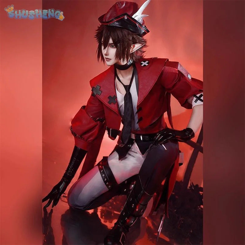 Anime AOTU Anmicius Cosplay Costume Leather jacket pants props tie accessories set Halloween men women fashion New uniform