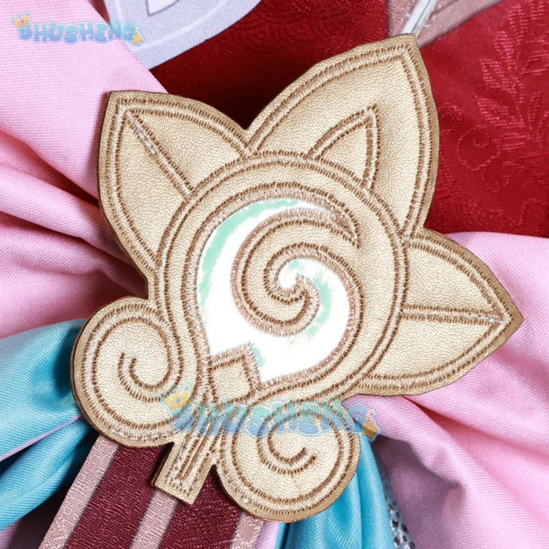 Shusheng-N Honkai Star Rail Hyacine Cosplay Costume Wig Dress Uniform Hat Amphoreus Halloween Party for Women Girls Carnival Props