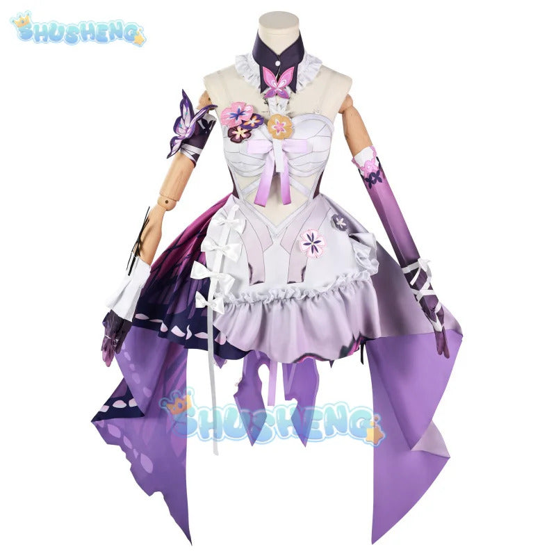 Shusheng-N Honkai Star Rail Castorice Cosplay Costume Dress Uniform Headwear Halloween Party for Women Girls Carnival Cos Props