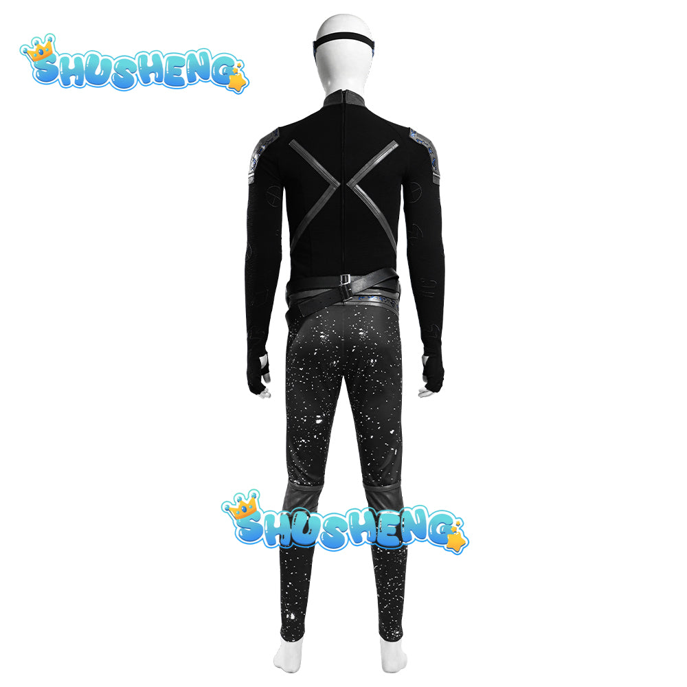 Movie Billy Kaplan Cosplay Agatha Cos All Along Costume Shoes Cloak hair accessories belts men fantasy Halloween party uniform