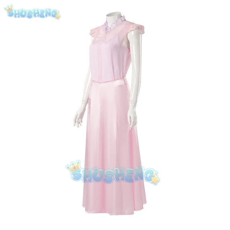 Glinda wicked cosplay costume disguise for adult women pink dress CTX female dresses fantasy outfit Halloween carnival suit