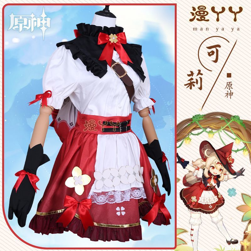 Klee Blossoming Starlight Cosplay Genshin Impact Klee New Skin Cosplay Wig Halloween Party Outfits for Girls
