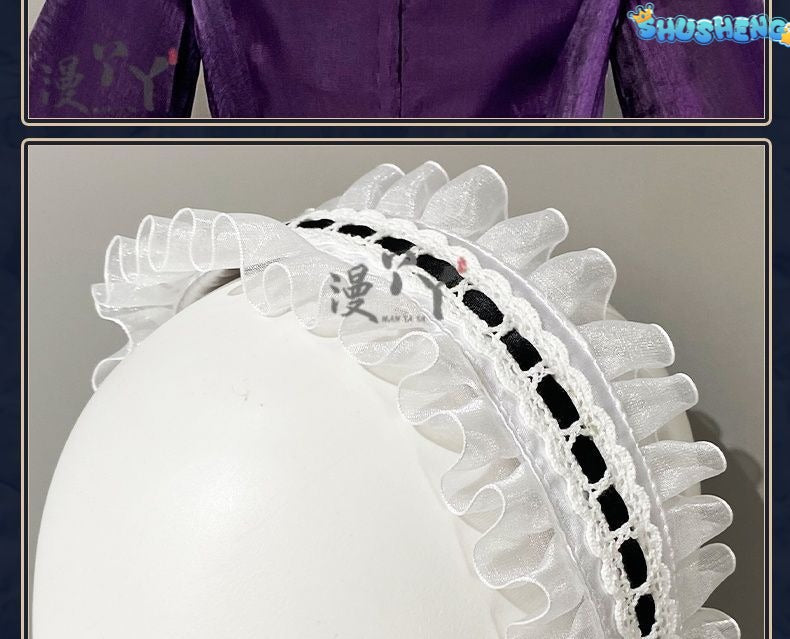 Game Reverse:1999 Tuesday Christine Cosplay Costume St. Pavlov Foundation Deep Purple Maid Dress Woman Sexy Cute Party Suit