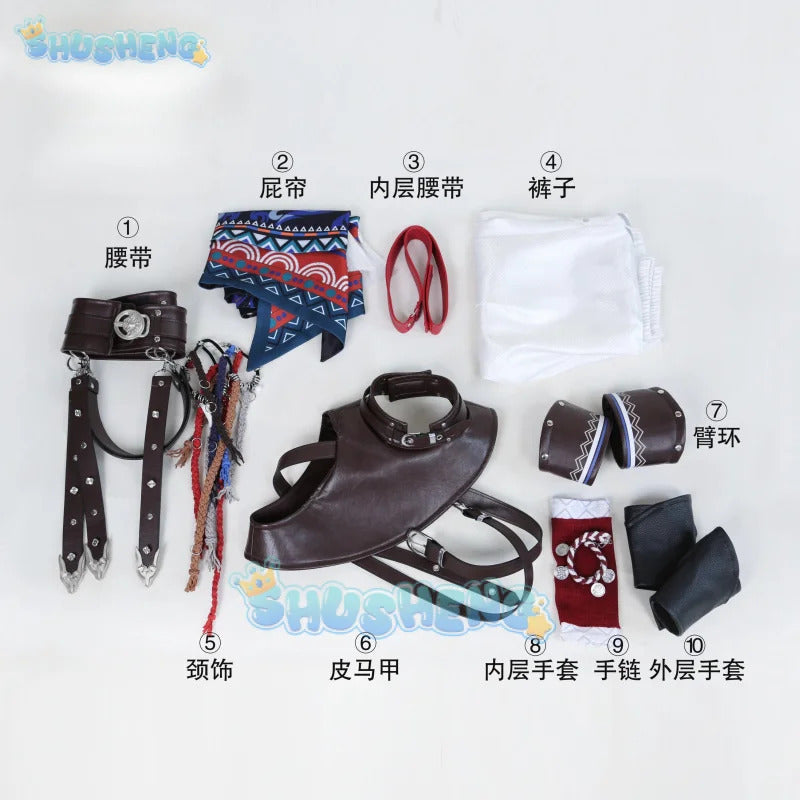 Shusheng-R Love And Deepspace Sylus Cosplay Costume Wind in the wild Wilderness Uniform Halloween Party for Women Men Carnival